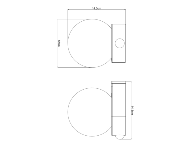 Applique murale 3000K 100Lm Borlengo - Brico Dépôt