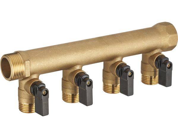 Collecteur Ecrou libre Femelle - Mâle 20x27 - 4 départs à Vannes 15x21  - Noyon & Thiebault - Brico Dépôt