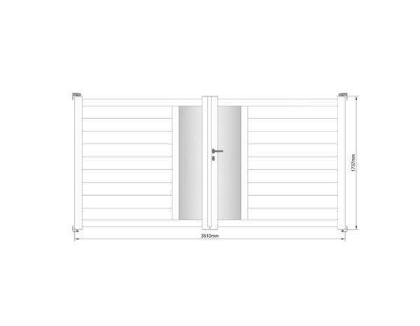 Portail aluminium battant gris anthracite "Olinda" - L. 3,50 x H. 1,70 m - Brico Dépôt