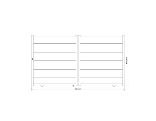 Portail coulissant aluminium gris anthracite "Aracaju" - L. 3,25 x H. 1,76 m - Brico Dépôt