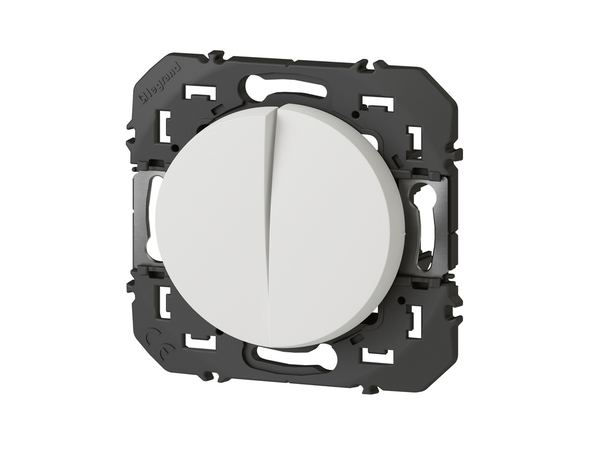 Interrupteur ou va-et-vient 10AX + bouton poussoir 6A dooxie - finition blanc - Legrand - Brico Dépôt