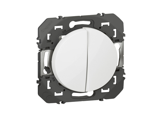 Interrupteur ou va-et-vient 10AX + bouton poussoir 6A dooxie - finition blanc - Legrand - Brico Dépôt