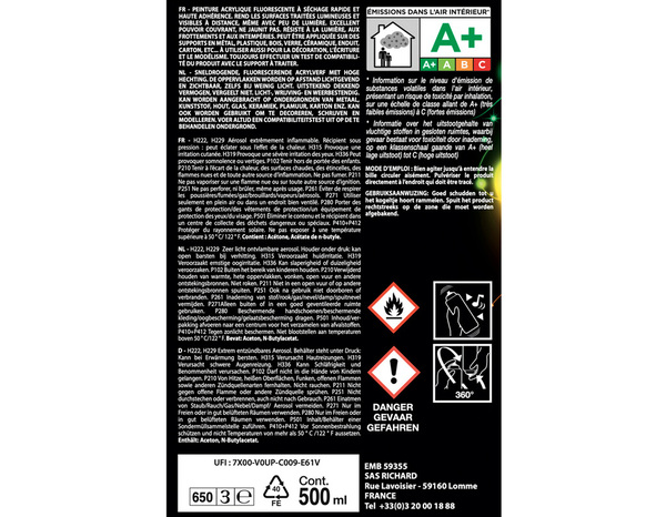 Aérosol peinture Traceur orange 500 ml - Richard - Brico Dépôt