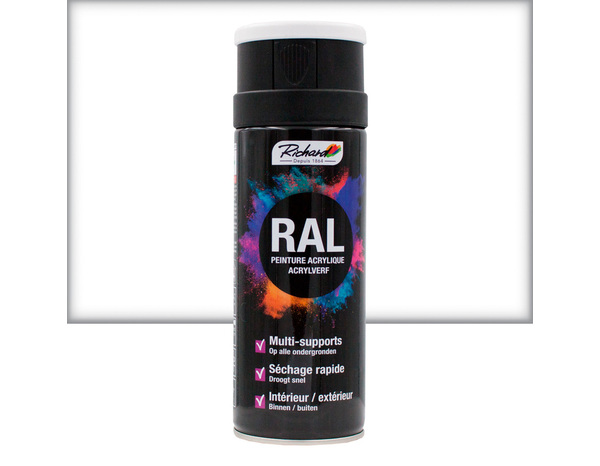 Aerosol 400 ml RAL9010 Blanc Satin - Richard - Brico Dépôt
