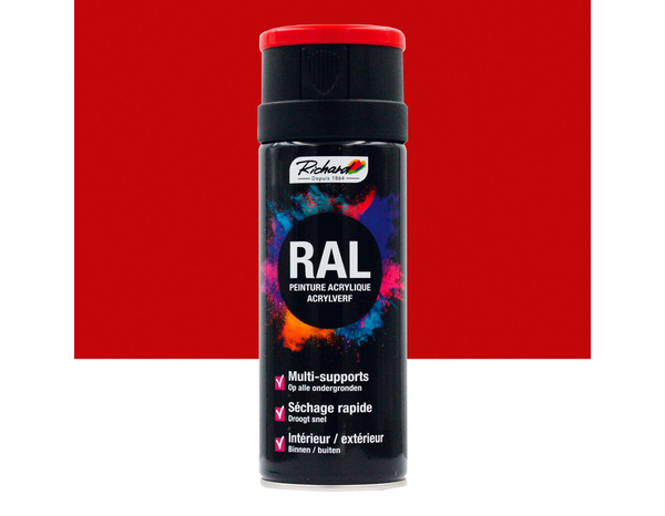 Aerosol 400 ml RAL3000 Rouge - Richard - Brico Dépôt