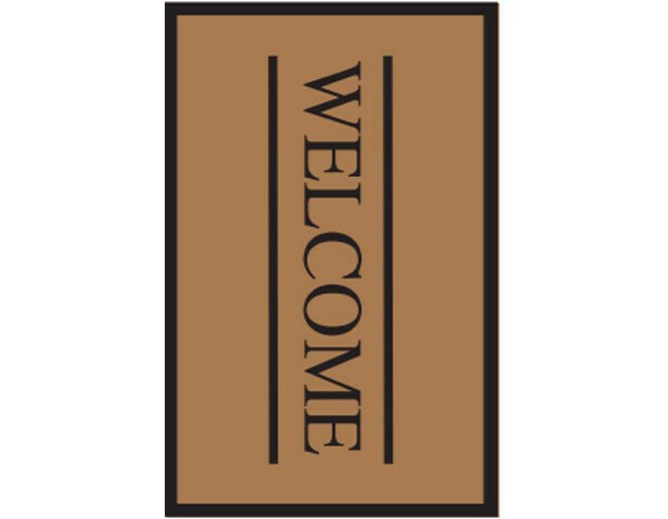 Tapis intérieur ou extérieur abrité "Coco" marron, beige - 45x75 cm  - Brico Dépôt