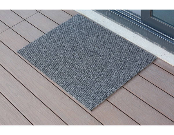 Tapis intérieur ou extérieur abrité grattant gris - 60x80 cm  - Brico Dépôt