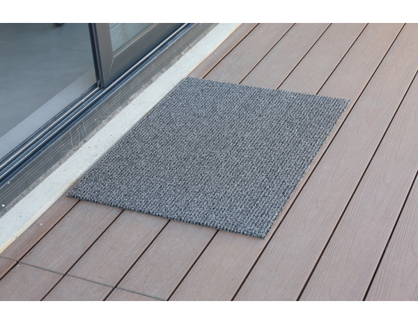 Tapis intérieur ou extérieur abrité grattant gris - 60x80 cm  - Brico Dépôt