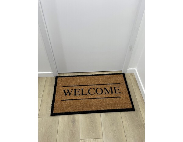 Tapis intérieur ou extérieur abrité "Coco" marron, beige - 45x75 cm  - Brico Dépôt