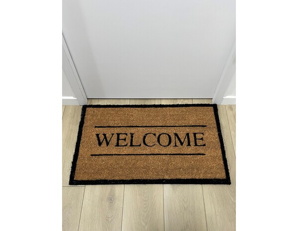 Tapis intérieur ou extérieur abrité "Coco" marron, beige - 45x75 cm  - Brico Dépôt
