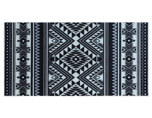 Tapis intérieur de propreté formes géométriques noir et blanc - 60x80 cm  - Brico Dépôt