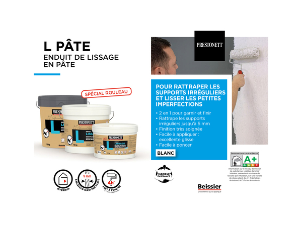 Enduit de lissage en pâte Prestonett L - 15 Kg - Prestonett - Brico Dépôt