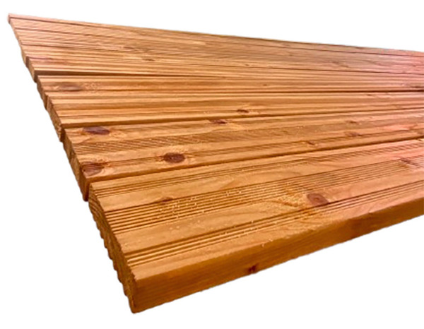 Lame de terrasse épicéa marron traitée autoclave - Long. 2240 x Larg. 95 x Ep. 20 mm - Brico Dépôt