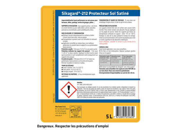 Sikagard 221 protecteur façade - Bidon 5 L - Sika - Brico Dépôt