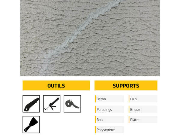 Mastic granuleux Sikaseal 186 effet crépi ton pierre - 300 ml - Sika - Brico Dépôt