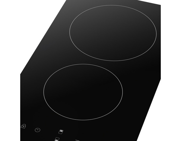 Plaque de cuisson vitrocéramique 2 zones "Domino" 3300 W - 268 x 520 mm - Brico Dépôt