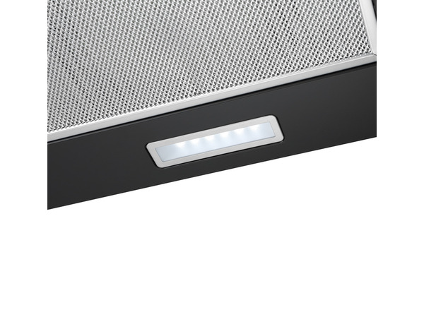 Hotte de cuisine cheminée en verre incurvée noir - 60 cm - Brico Dépôt