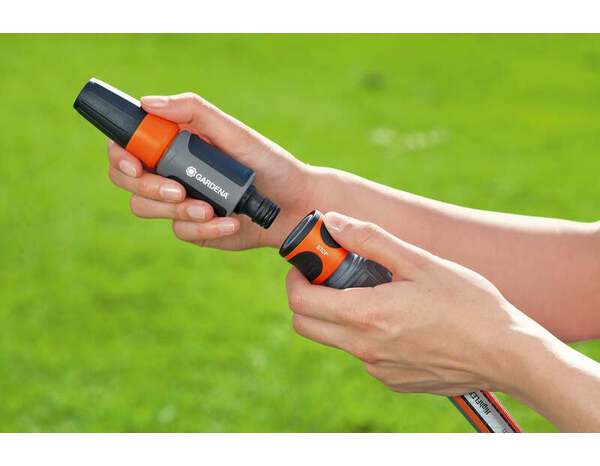 Raccord de tuyau d'arrosage "Aquastop" à clipser - Ø 19 mm - Gardena - Brico Dépôt