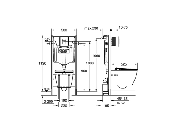 Pack WC suspendu Solido Rita - Grohe - Brico Dépôt