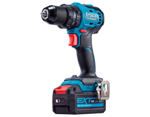 Perceuse visseuse 18V + batterie 4AH - Erbauer - Brico Dépôt