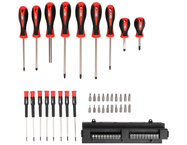 Lot de tournevis + ratelier 37 pièces - Forge steel - Brico Dépôt