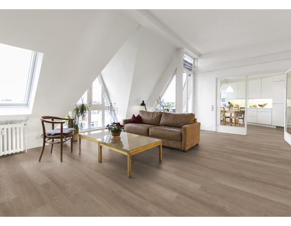 Sol stratifié à clipser aspect chêne foncé "Ontario" AC5 - L. 138,3 x l.19,3 cm. Ep. 8 mm - Brico Dépôt