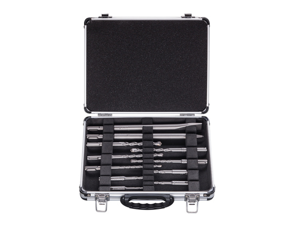 Mallette en aluminium 11 pièces 9 forets béton + 2 burins SDS+ - Bosch - Brico Dépôt