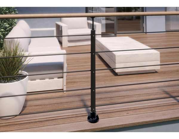 Kit garde-corps aluminium 2m + 2 poteaux "lumio" - Brico Dépôt