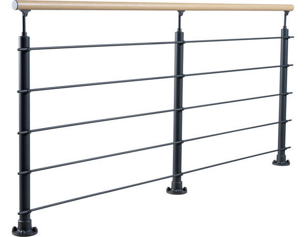 Kit garde-corps aluminium 2m + 2 poteaux "lumio" - Brico Dépôt