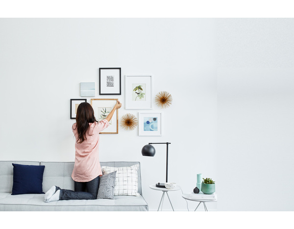 4 paires de languettes de fixation tableaux grand modèle blanc - charge max : 7 kg - Command - Brico Dépôt