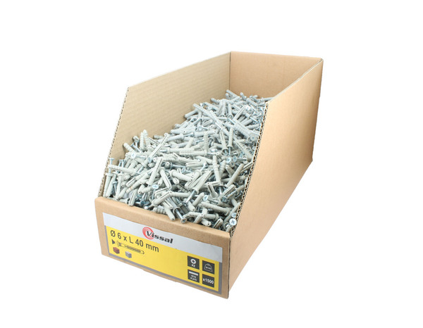 Cheville à frapper Vissal 6x40mm - Pack de 1500 pièces,fixation zingué blanc - Brico Dépôt