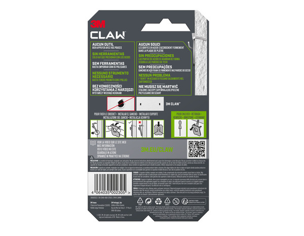 2 crochets griffe plaque de plâtre charge maxi : 11 kg - 3M Claw - Brico Dépôt