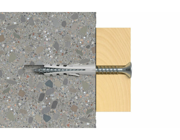 Chevilles à expansion S6 en nylon 6mm - 1000 pièces pour béton et brique - Fischer - Brico Dépôt