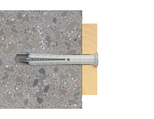 Cheville à frapper NS 8x60 - En nylon et acier, 100 pièces, idéale pour béton - Fischer - Brico Dépôt