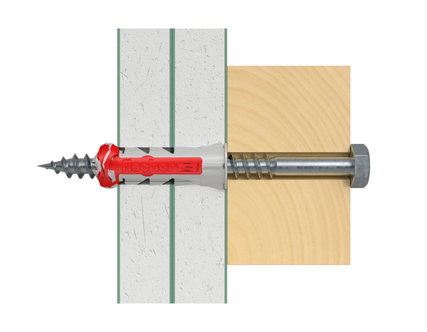 Cheville à expansion DuoPower 12x60 en nylon - 25 pièces, Idéal pour Béton et Plaques - Fischer - Brico Dépôt