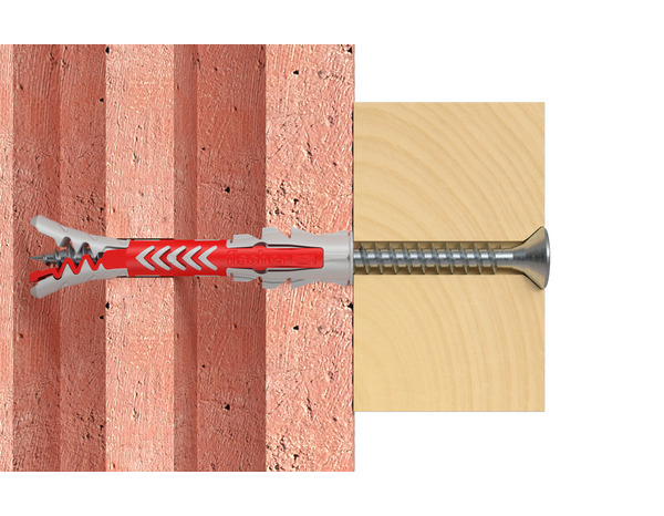 Cheville à expansion DuoPower 10x80 en nylon - 25 pièces, Idéal pour Béton et Plaques - Fischer - Brico Dépôt