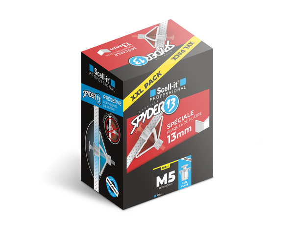 Cheville à expansion Spyder13 M5 en acier - Pack de 150 pour plaque métalliques - Scell-it - Brico Dépôt