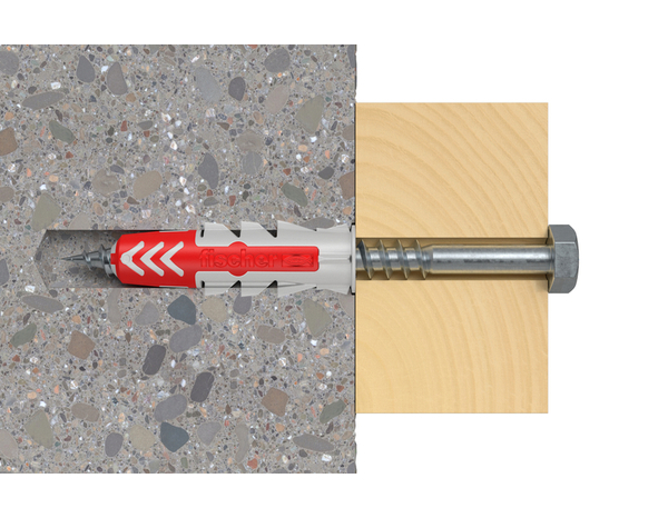 Cheville à expansion DuoPower 12x60 en nylon - 10 pièces, idéale pour béton et plaques - Fischer - Brico Dépôt