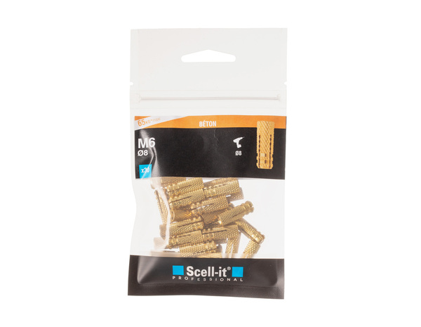 Cheville à expansion en laiton M6x24 - Pack de 30 pour murs pleins - Scell-it - Brico Dépôt