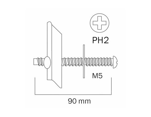 Cheville à ressort PZ M5x90 mm en nylon et acier - 4 pièces pour plaque de plâtre - Brenner - Brico Dépôt