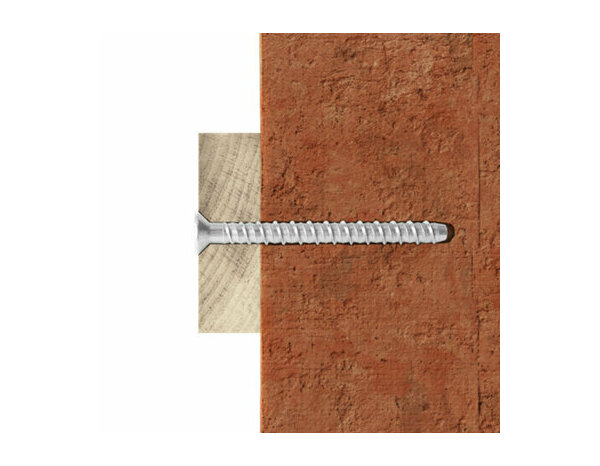 Vis à béton, tête fraisée, 6x50mm acier galvanisé, résistant pour béton et pierre - 10pcs, - Brenner - Brico Dépôt