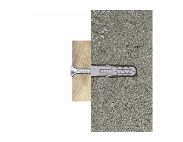 Vis et chevilles universelles, tête fraisée double empreinte en nylon et acier - 5x25mm pour brique et béton - 25 pcs - Brenner - Brico Dépôt