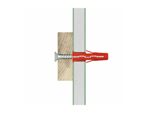 Cheville murale 6mm en polypropylène - 72 pièces, multi-matériaux, 50kg max - Brenner - Brico Dépôt