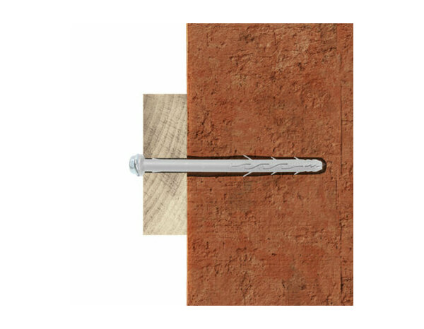 Fixation d'encadrement nylon/acier 10x160mm - 6PCS, idéal pour blocs et béton - Brenner - Brico Dépôt