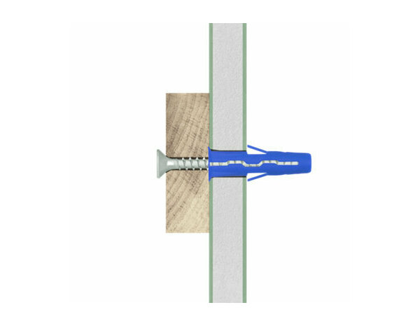 Cheville murale multi 8mm  - 24PCS, polypropylène, charge 60kg - Brenner - Brico Dépôt