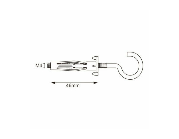 Cheville à expansion acier M4 46mm pour plaque de plâtre - Pack de 2 - Brenner - Brico Dépôt