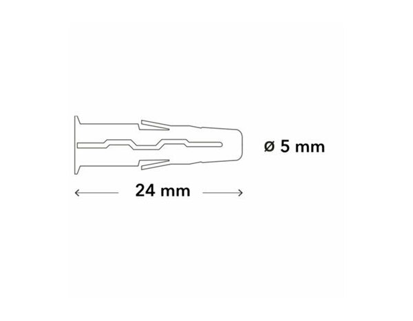 Cheville murale 5mm  - 72pcs, polypropylène, multi-matériaux, 30kg - Brenner - Brico Dépôt