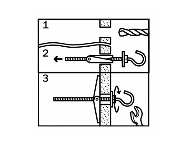 Cheville à ressort M4x75 en acier - idéale pour plaque de plâtre, 2 pièces - Brenner - Brico Dépôt