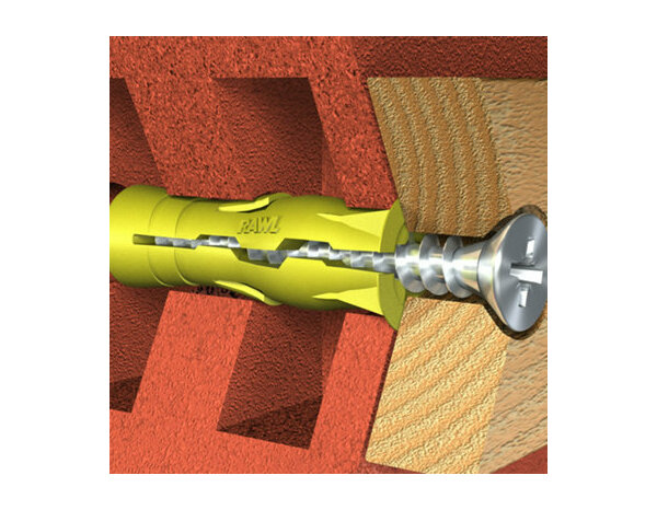 Cheville multi 5mm  - 30pcs, polypropylène, vis pour multi-matériaux - Brenner - Brico Dépôt