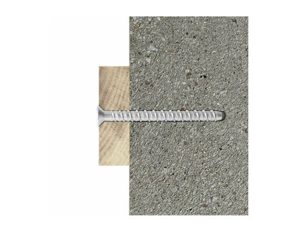 Vis à béton, tête fraisée, 6x50mm acier galvanisé, résistant pour béton et pierre - 10pcs, - Brenner - Brico Dépôt